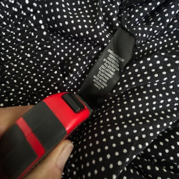 Adrianna Papell Flowy Crepe Palazzo Pants Dark Brown Polka Dot 34" x 27" Sz L - Picture 6 of 12